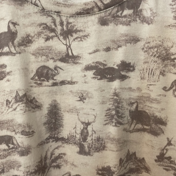 Dakine tank top medium white with brown animal print wildlife - Picture 1 of 6